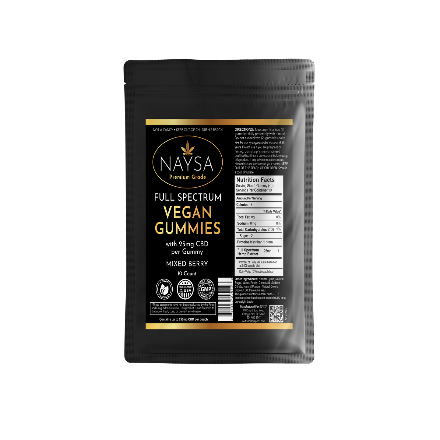 Vegan Gummies with 25mg CBD (Full Spectrum)